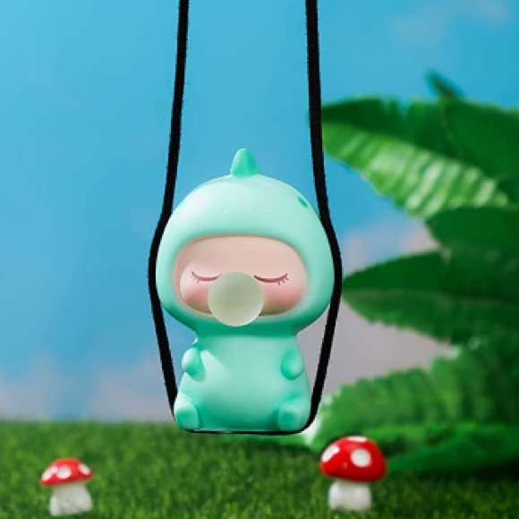 Swinging Baby Dinosaur Rear View Mirror Car Hanging Pendant Ornament - Picture 2 of 4